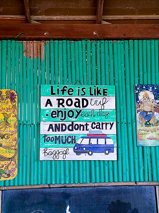 Life is like a road - enjoy and dont`t carry too much baggage